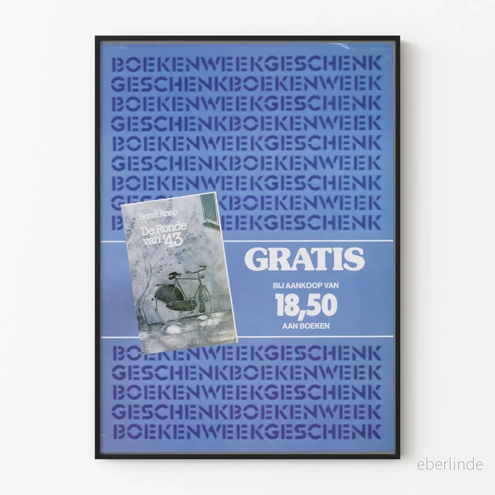 Vintageposter Boekenweekgeschenk Henri Knap De Ronde van '43
