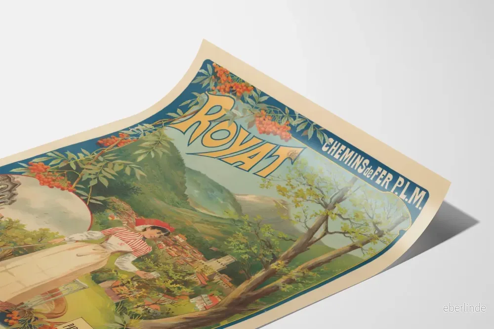 Vintageposter Royat Chemins de fer P.L.M. - Väggdekoration Resa - Bild 3