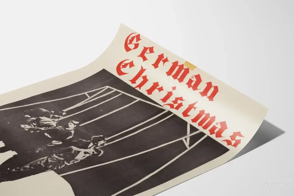 Vintage tysk jul i Jugoslavien - Äkta väggdekoration poster - Bild 3
