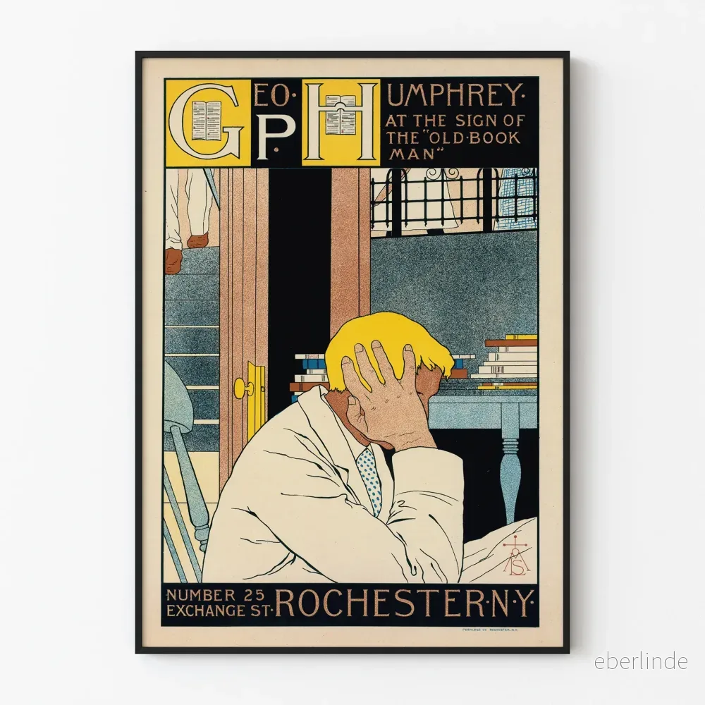 Vintageposter The Old Book Man – Retro och konstnärlig väggdekoration Vintageposter The Old Book Man – Retro och konstnärlig väggdekoration