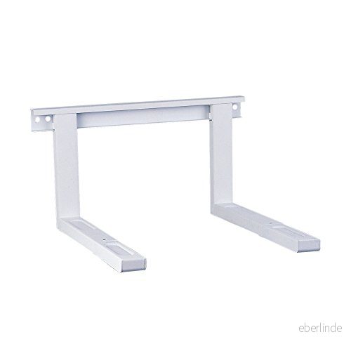 conecto Mikrovågsugnshållare för väggmontering, längdjusterbar pip (38,553,5 cm), bredd: 43 cm, maximal lastkapacitet 35,0 kg, vit 4250684930926