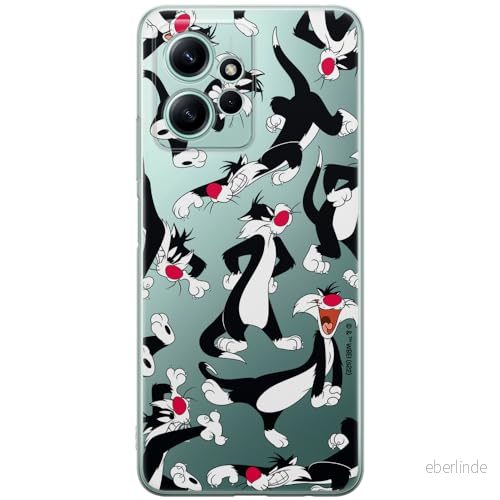 ERT GROUP mobiltelefonfodral för Xiaomi REDMI NOTE 12 4G originalt och officiellt licensierat Looney Tunes mönster Sylvester 006 anpassad till formen på mobiltelefonen, gedeeltelijk transparant 5905511950217