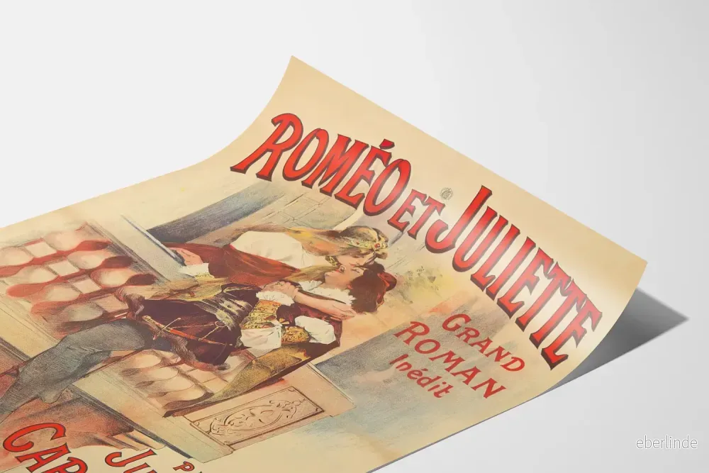 Vintageposter av Romeo och Julia - Romantisk väggdekoration - Bild 3