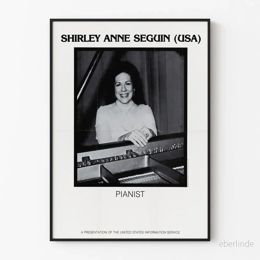 Vintageposter Shirley Anne Seguin, amerikansk pianist