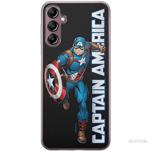 ERT GROUP mobiltelefonfodral för Samsung A14 4G/5G originalt och officiellt licensierat Marvel mönster Capitan America 030 anpassad till formen på mobiltelefonen, fodral tillverkad av TPU plast 5905511824716