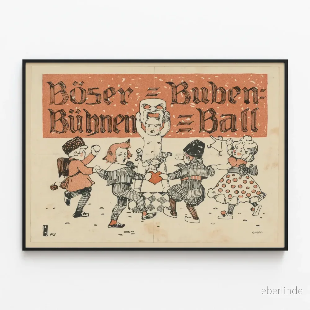 Vintageaffisch Bohème: Barnens dans vid teaterbalen Vintageaffisch Bohème: Barnens dans vid teaterbalen