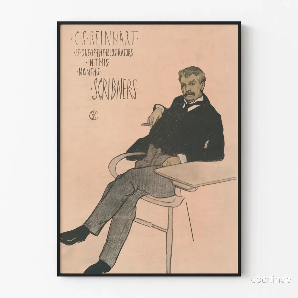 Vintageposter av illustratören C.S. Reinhart för Scribners