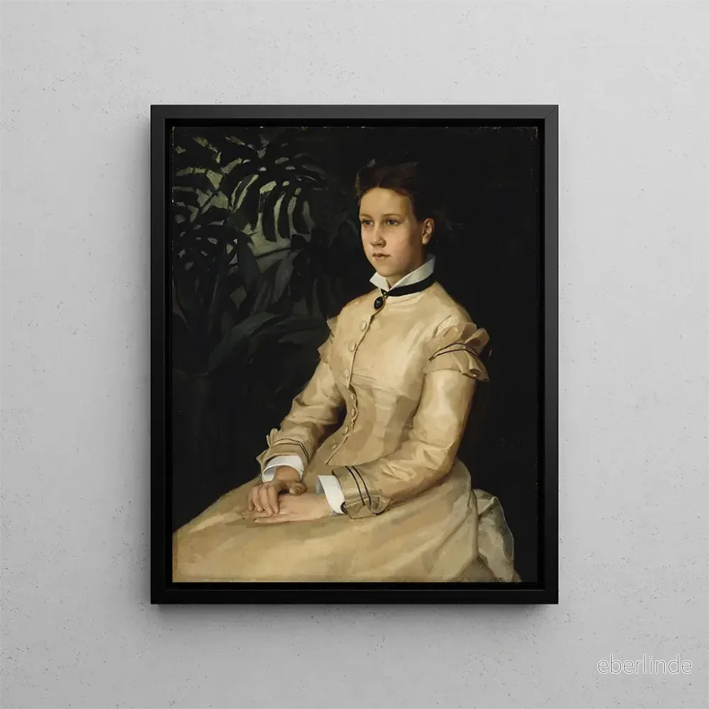Målning Portrait av konstnären syster Ellen Edelfelt - Albert Edelfelt | Konsttryck