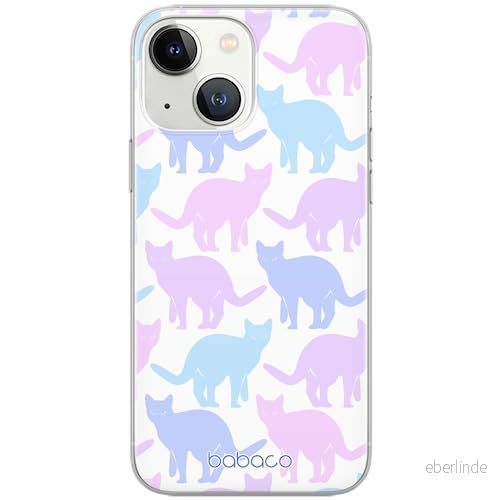 ERT GROUP mobiltelefonfodral för Iphone 13 originalt och officiellt licensierat Babaco mönster Cats 011 optimalt anpassad till formen på mobiltelefonen, fodral tillverkad av TPU plast 5905131054609