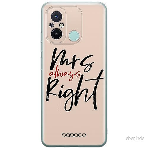 ERT GROUP mobiltelefonfodral för Xiaomi REDMI 12C/ 11A originalt och officiellt licensierat Babaco mönster Mrs Right 001 anpassad till formen på mobiltelefonen, fodral tillverkad av TPU plast 5905511844516
