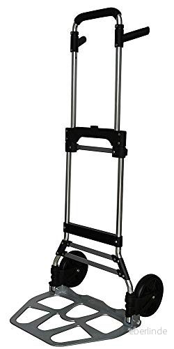 Pavo Lättvikts hopfällbar handtruck med hjul, justerbar bärbar säckvagn, kompakt vagn 120 kg kapacitet 8001040 8717448001040