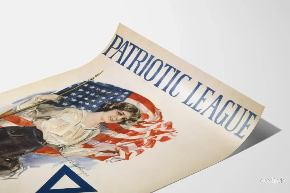 Vintageposter för Patriotic League - Amerikansk väggdekoration - Bild 3