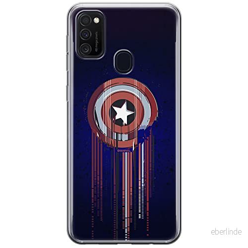 ERT GROUP mobiltelefonfodral för Samsung M21 originalt och officiellt licensierat Marvel mönster Captain America 017 optimalt anpassad till formen på mobiltelefonen, fodral tillverkad av TPU plast 5903537836874