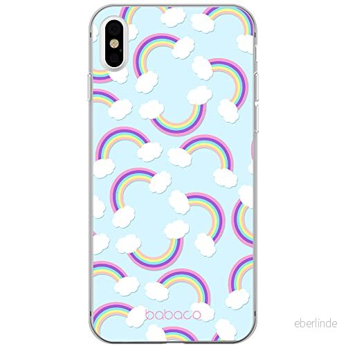 ERT GROUP mobiltelefonfodral för Apple Iphone XS Max originalt och officiellt licensierat Babaco mönster Rainbow 002 Vit optimalt anpassad till formen på mobiltelefonen, fodral tillverkad av TPU plast 5904805418013