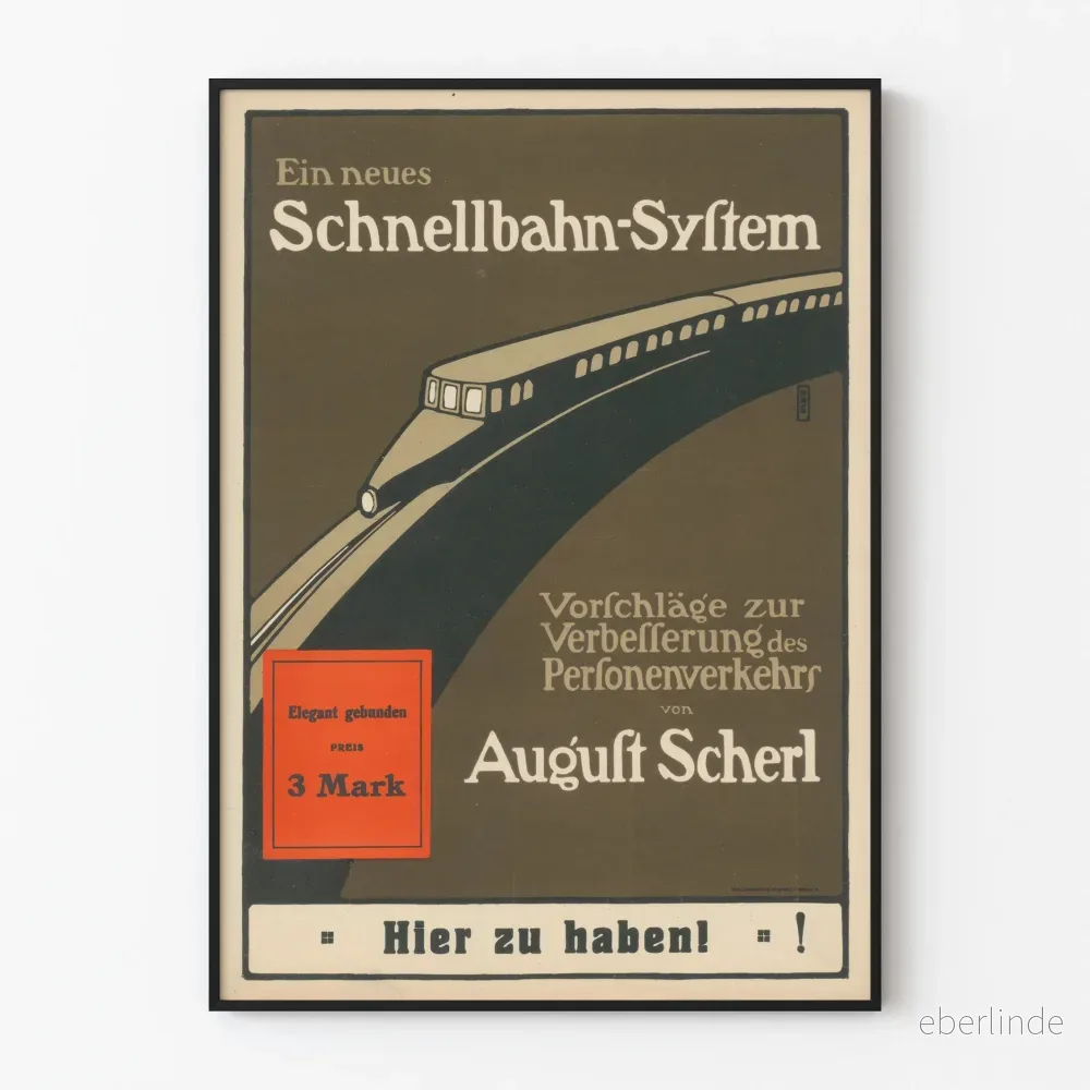 Gammal poster av Schnellbahn-system för väggdekoration Gammal poster av Schnellbahn-system för väggdekoration
