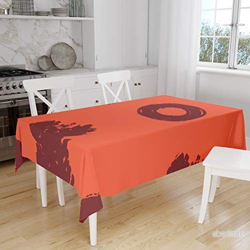 Bonamaison Köksdekoration, Bordsduk, Orange Bordeux, 140 x 160 cm 4546679580826