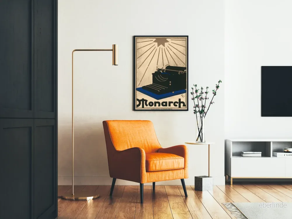 Vintage poster av skrivmaskinen Monarch för väggdekoration - Bild 2