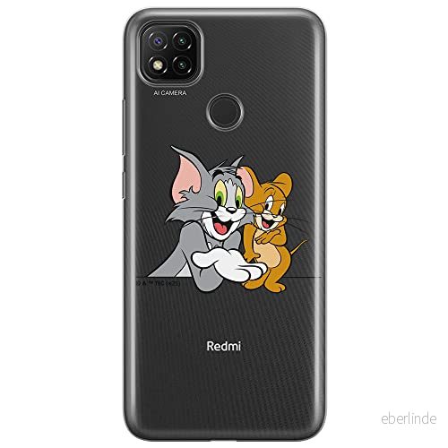 ERT GROUP mobiltelefonfodral för Xiaomi REDMI 9C originalt och officiellt licensierat Tom and Jerry mönster 005 optimalt anpassad till formen på mobiltelefonen, gedeeltelijk transparant 5904805249501