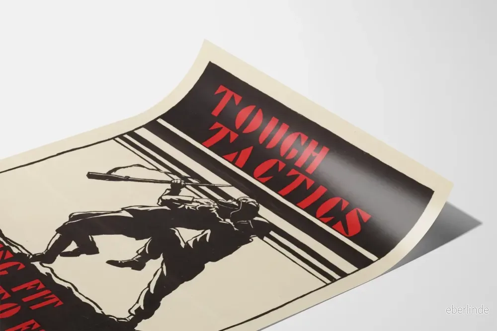 Vintageaffisch Tough Tactics Väggdekoration Kamp - Bild 3