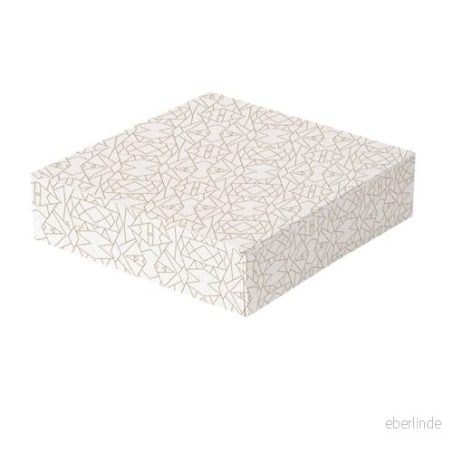 50 st - Fönsterlösa bakverk 'Thepack' 250 G/M2 23X23X7,5 Cm Vit Nano-Micro Vågig Kartong 8420499253329