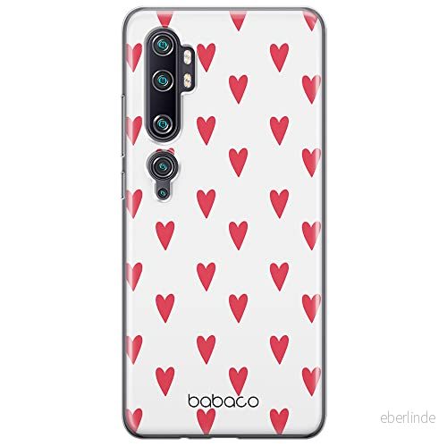 ERT GROUP mobiltelefonfodral för Xiaomi MI NOTE 10 / PRO originalt och officiellt licensierat Babaco mönster Hearts 004 anpassad till formen på mobiltelefonen, gedeeltelijk transparant 5904805018879
