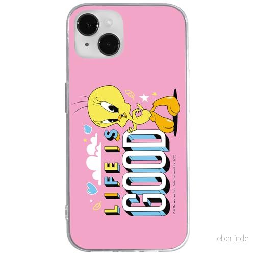 ERT GROUP mobiltelefonfodral för Iphone 14 PLUS originalt och officiellt licensierat Looney Tunes mönster Tweety 016 optimalt anpassad till formen på mobiltelefonen, fodral tillverkad av TPU plast 5905795099091