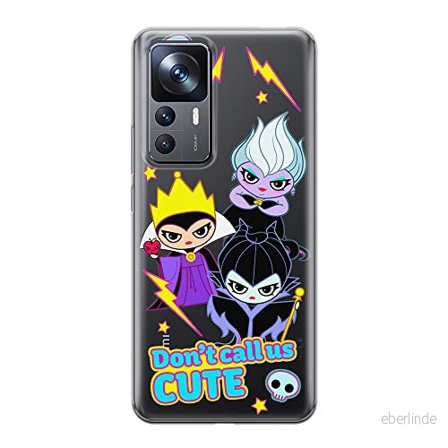 ERT GROUP mobiltelefonfodral för Xiaomi 12T/12T pro/K50 Ultra originalt och officiellt licensierat Disney mönster Villains 003 anpassad till formen på mobiltelefonen, gedeeltelijk transparant 5905511570101