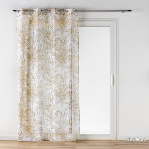 douceur d'intérieur, slöja med öljetter (140 x 240 cm) Dune, tryck 3574386276504