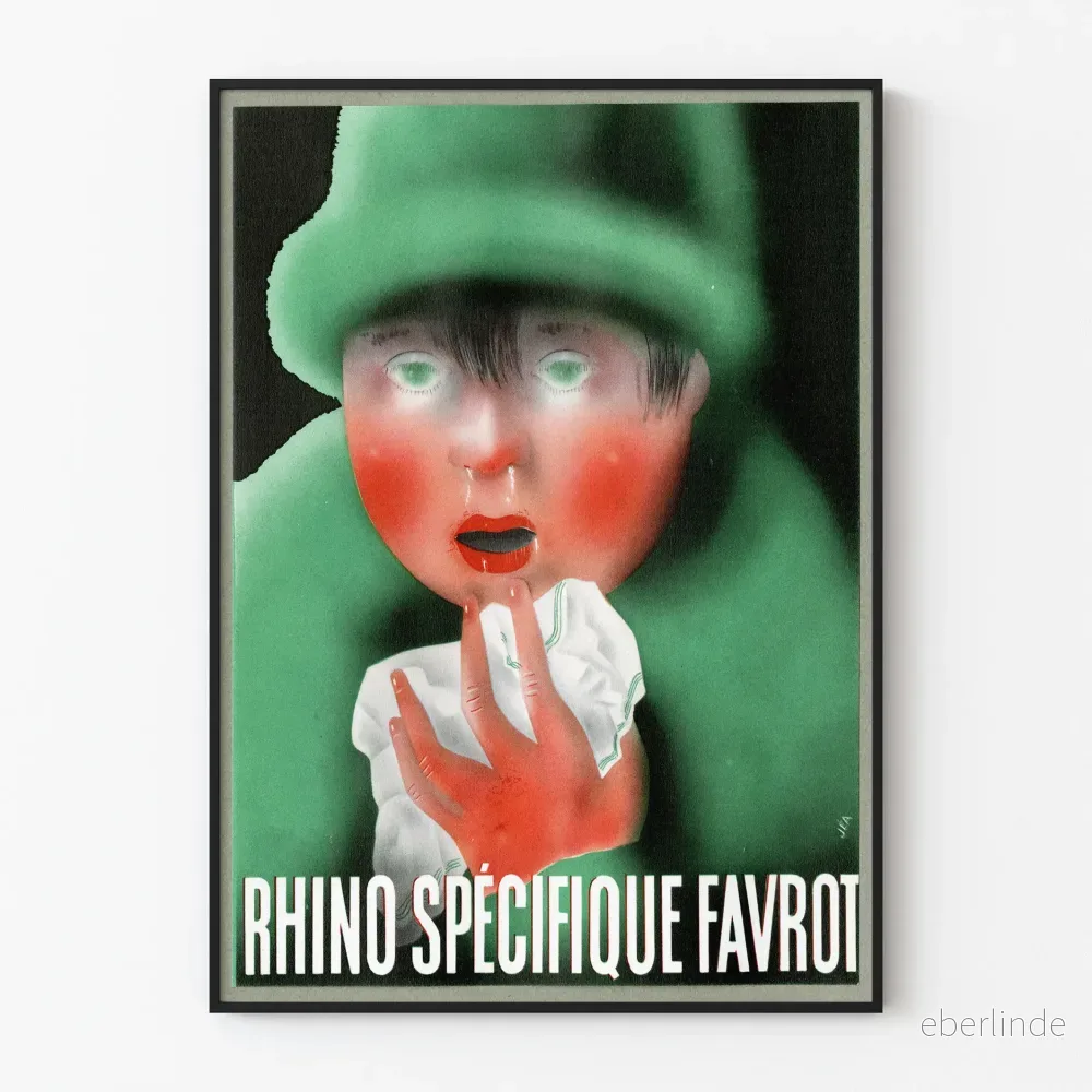 Vintageposter Rhinofaryngit Specifik Favrot