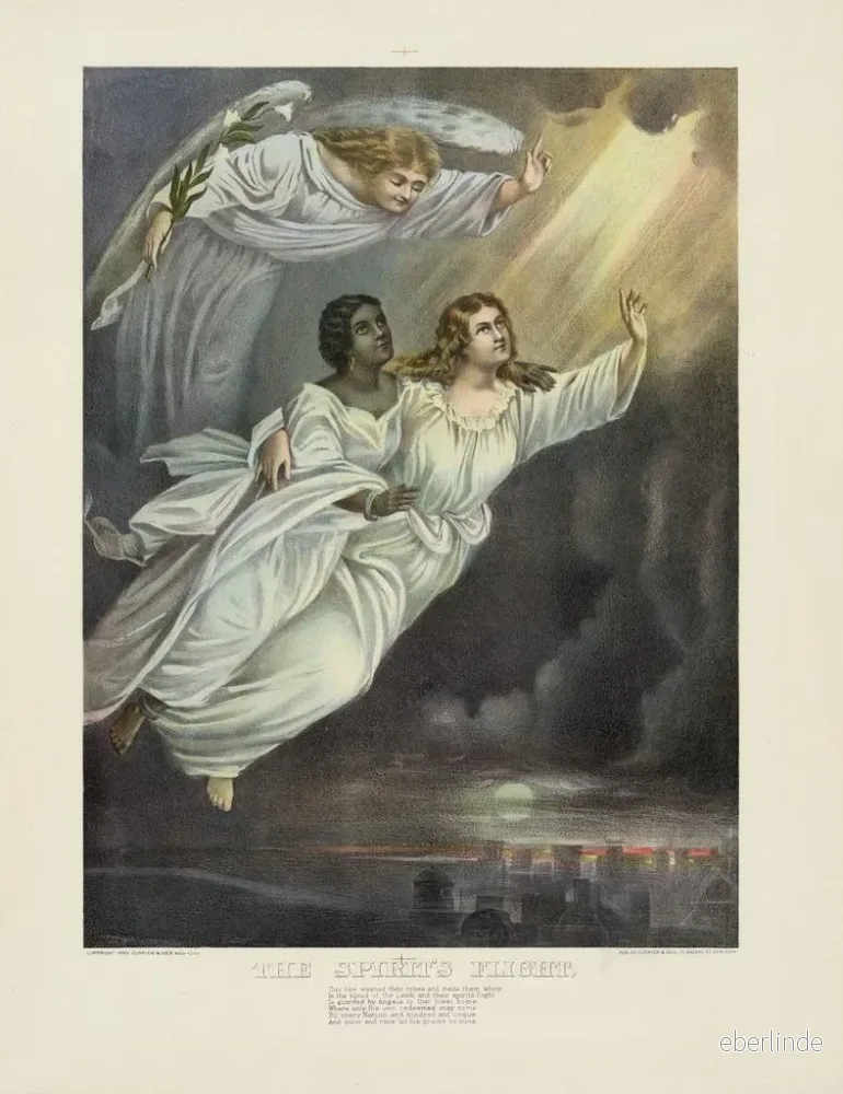 Målning Le Vol des esprits - Currier Ives | Konsttryck - Bild 2