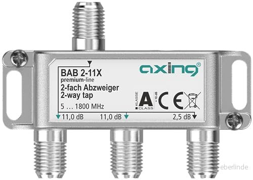 Axing BAB 2 11 x vägs grenuttag dB 51800 MHz TV data internet kabel 7611682009323