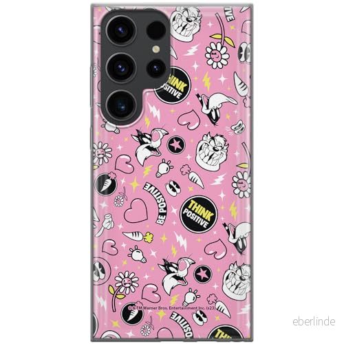 ERT GROUP mobiltelefonfodral för Samsung S23 ULTRA originalt och officiellt licensierat Looney Tunes mönster 027 anpassad till formen på mobiltelefonen, fodral tillverkad av TPU plast 5905795133450