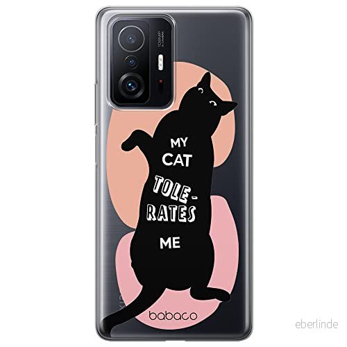 ERT GROUP mobiltelefonfodral för Xiaomi 11T 5G / PRO originalt och officiellt licensierat Babaco mönster Cats 003 optimalt anpassad till formen på mobiltelefonen, gedeeltelijk transparant 5905131112309