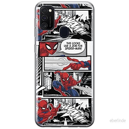 ERT GROUP mobiltelefonfodral för Samsung M21 originalt och officiellt licensierat Marvel mönster Spider Man 001 optimalt anpassad till formen på mobiltelefonen, fodral tillverkad av TPU plast 5903537837444