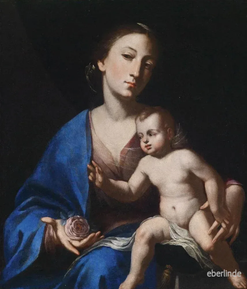 Målning La Vierge à l'Enfant - Bernardo Cavallino | Konsttryck - Bild 2