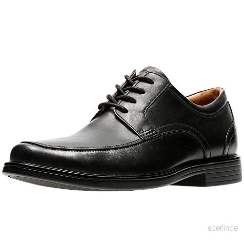 Clarks Herr Aldric Park Oxford tyg, Svart läder, 45 EU 5050408521282