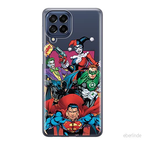ERT GROUP mobiltelefonfodral för Samsung M53 5G originalt och officiellt licensierat DC mönster Justice League 004 optimalt anpassad till formen på mobiltelefonen, gedeeltelijk transparant 5905511396473
