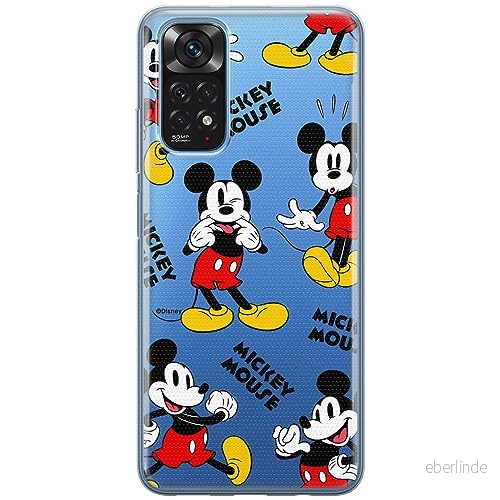 ERT GROUP mobiltelefonfodral för Xiaomi REDMI NOTE 11T/ 11S 5G/ POCO M4 PRO 5G originalt och officiellt licensierat Disney mönster Mickey 050, gedeeltelijk transparant 5905795031978