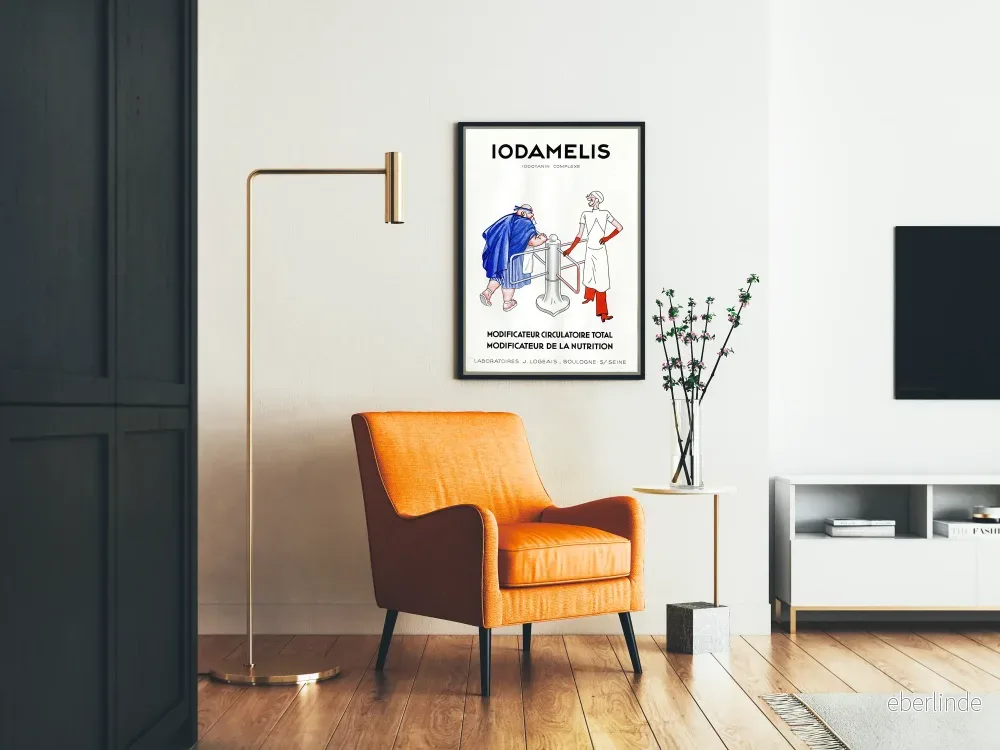 Vintageposter Iodamelis dekorativ för vägg hälsa och näring - Bild 2