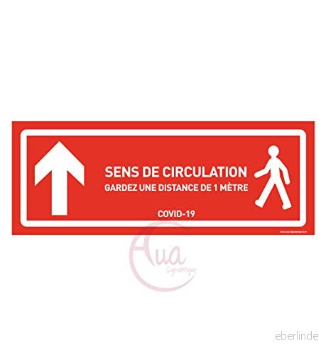 AUA SIGNALETIQUE markskyltning direkt laminerad klistermärke röd 420 x 160 mm 3666180027168