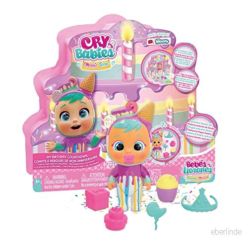 CRY BABIES MACIC TEARS Min födelsedag nedräkning Kalendar för din med den exklusiva söta dockan och 6 tillbehör present till pojkar flickor från 3 år 8421134904019