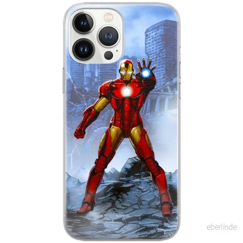 ERT GROUP mobiltelefonfodral för Samsung S10 PLUS originalt och officiellt licensierat Marvel mönster Iron Man 006 Vit optimalt anpassad till formen på mobiltelefonen, fodral tillverkad av TPU plast 5903040991329