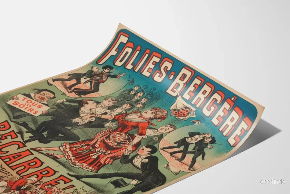Vintageposter Folies Bergère Ballet Pantomim Becarre - Bild 3