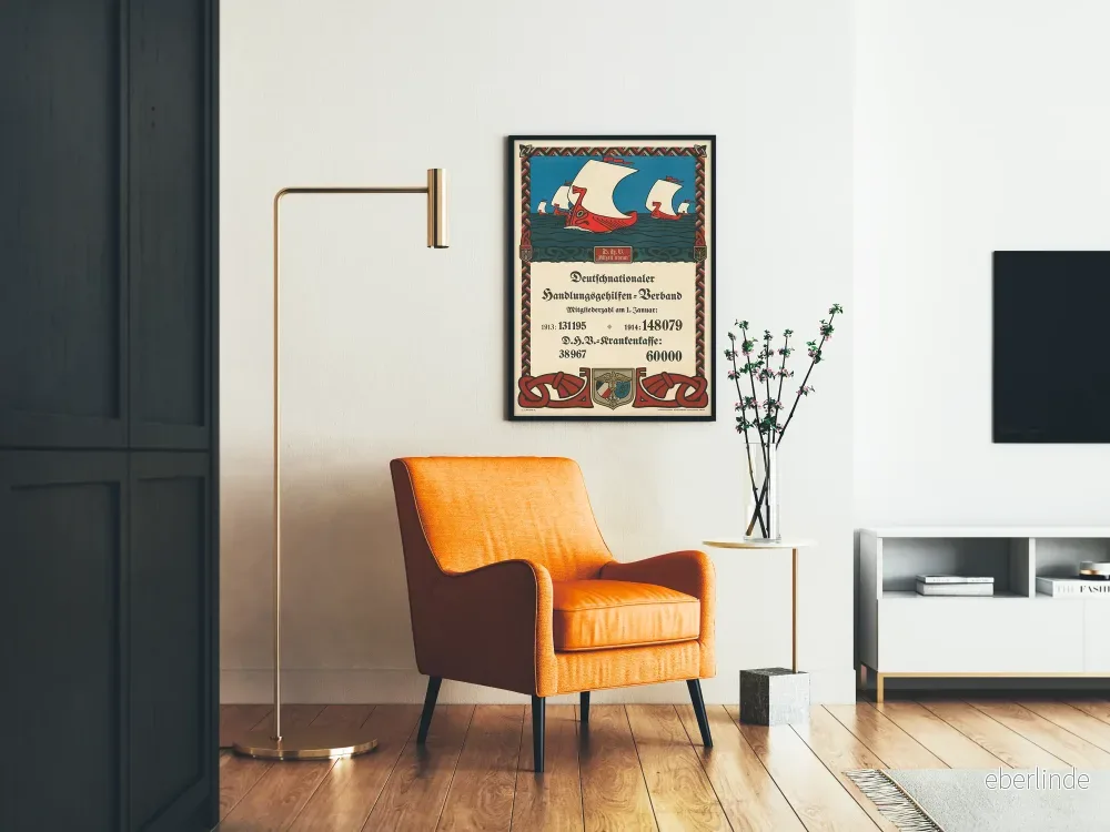 Vintagevikingbåtar poster väggdekoration - Bild 2