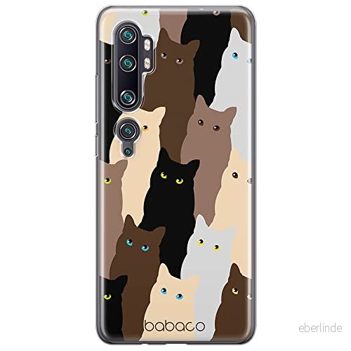ERT GROUP mobiltelefonfodral för Xiaomi MI NOTE 10 / PRO originalt och officiellt licensierat Babaco mönster Cats 001 anpassad till formen på mobiltelefonen, fodral tillverkad av TPU plast 5905131056894