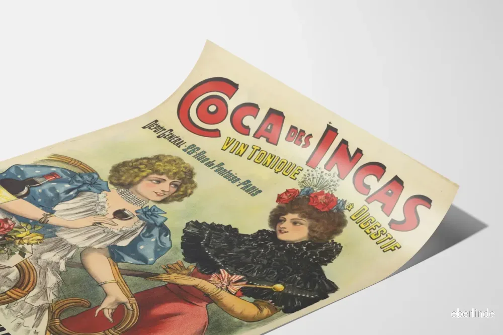 Vintageposter Coca från Inkas Vin, Tonic och Digestif - Bild 3