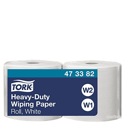 Tork 510150 rengöringsdukar för W8 Small Pack System/1 lagers putsdukar i vit/mjuk, flexibel och tålig/premiumkvalitet/1 x 440 trasor/32 38,5 cm (B L) 3133200072250