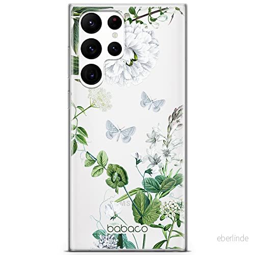 ERT GROUP mobiltelefonfodral för Samsung S22 ULTRA originalt och officiellt licensierat Babaco mönster Flowers 030 optimalt anpassad till formen på mobiltelefonen, gedeeltelijk transparant 5905131279354