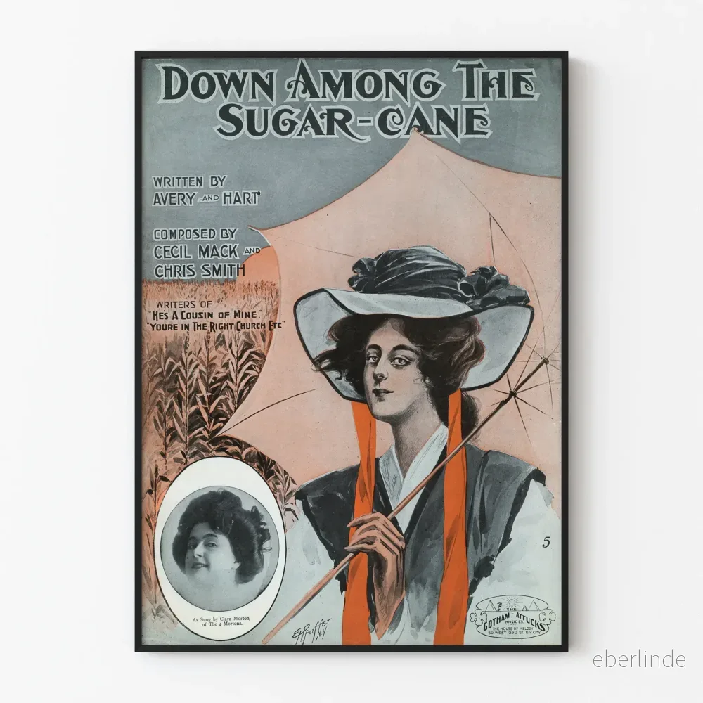 Vintageposter Down Among The Sugar-Cane