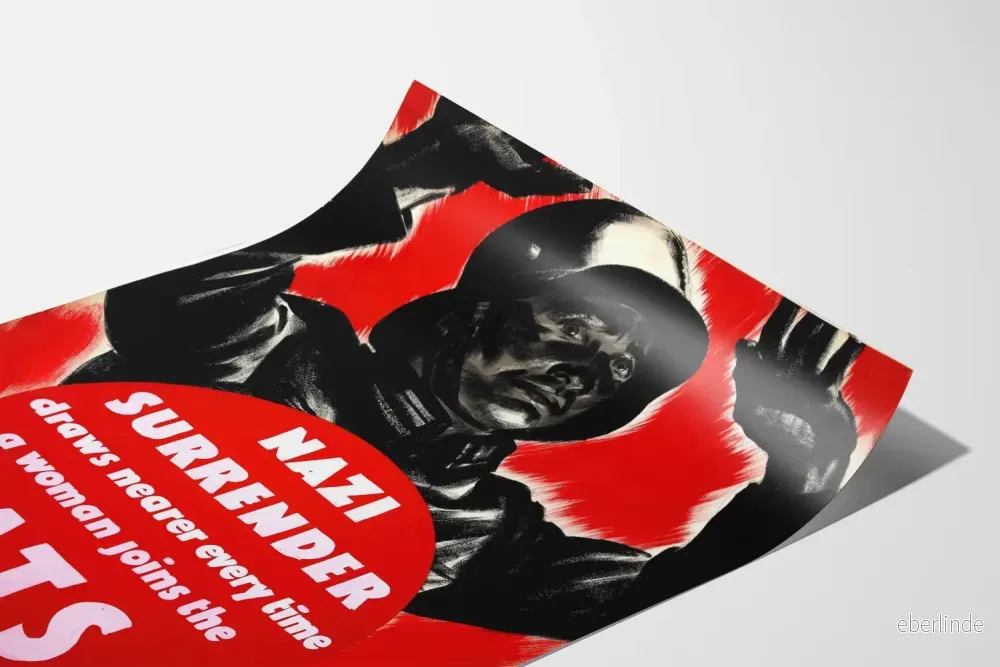 Vintage propagandaposter för krig - Surrender Nazi ATS - Bild 3